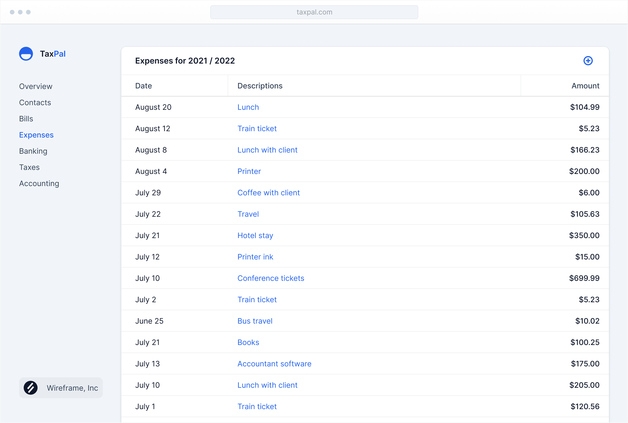 All of your receipts organized into one place, as long as you don't mind typing in the data by hand.