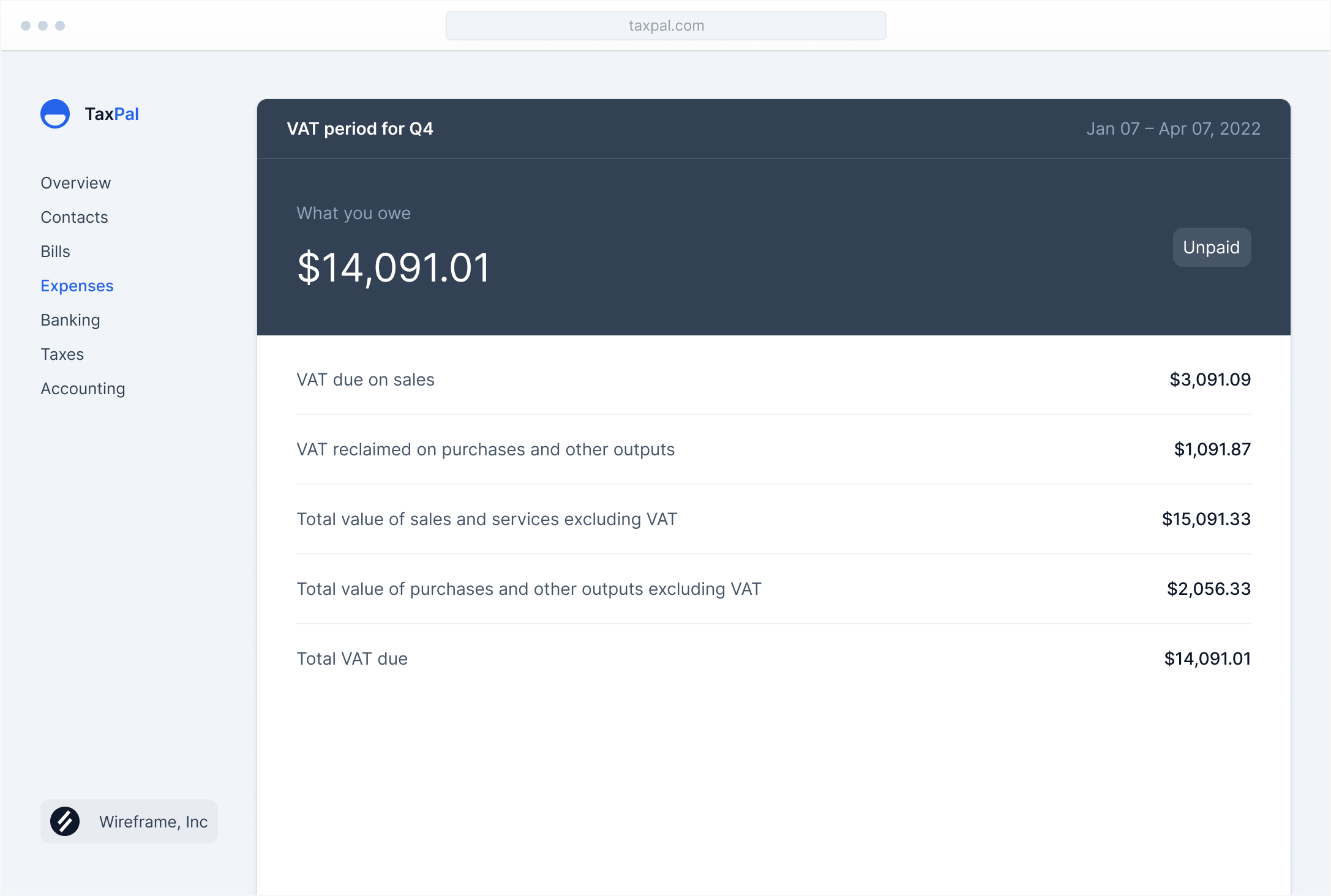 We only sell our software to companies who don't deal with VAT at all, so technically we do all the VAT stuff they need.